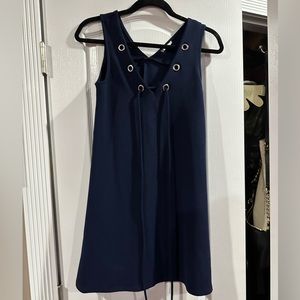 Navy Blue V neck dress